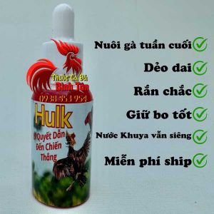 Thuốc Nuôi Gà Đá Hulk Tăng Bo, Tải Cựa, Đá Đòn Lớn Cấp Tốc Giá Rẻ